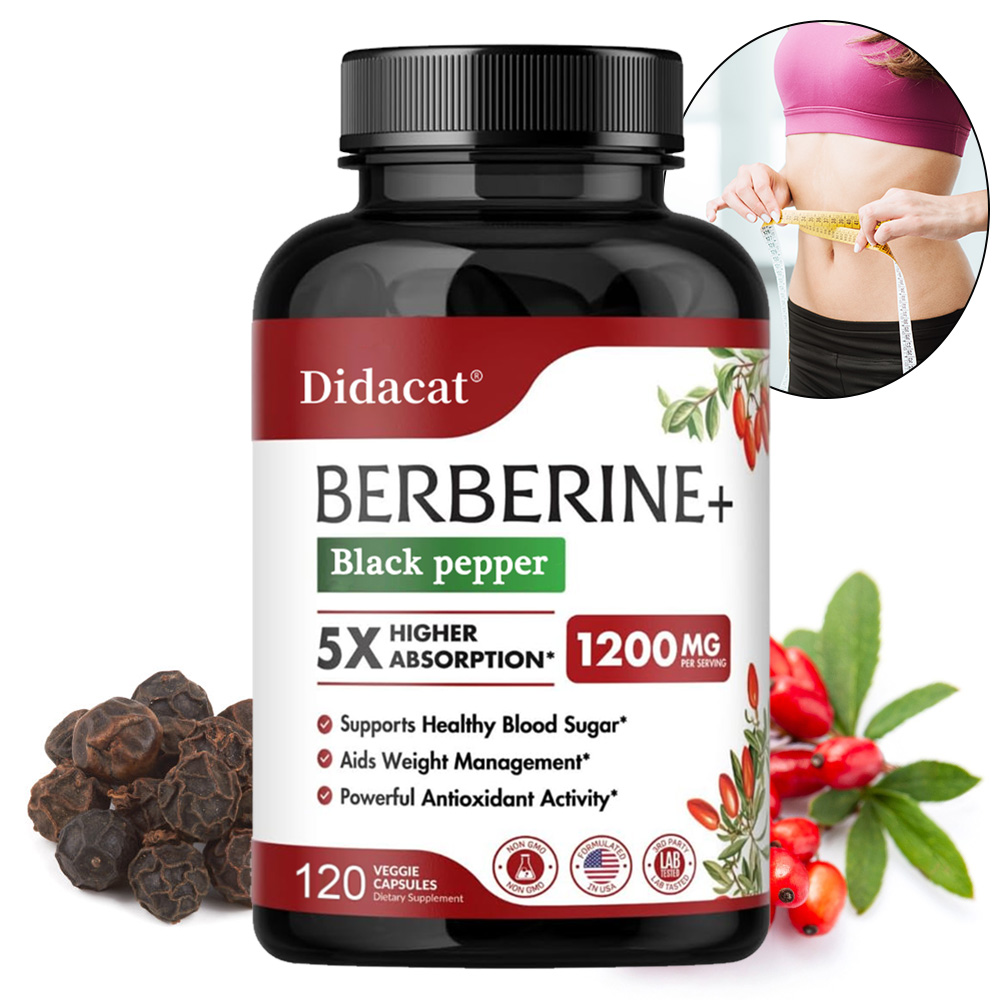 Apple Cider Vinegar Pill - 1200 MG แคปซูลเสริมอาหารเบอร์เบอรีนระดับพรีเมียม ช่วยเสริมสร้างระบบภูมิคุ้มกัน ดูแลสุขภาพหัวใจและหลอดเลือด และระบบทางเดินอาหาร