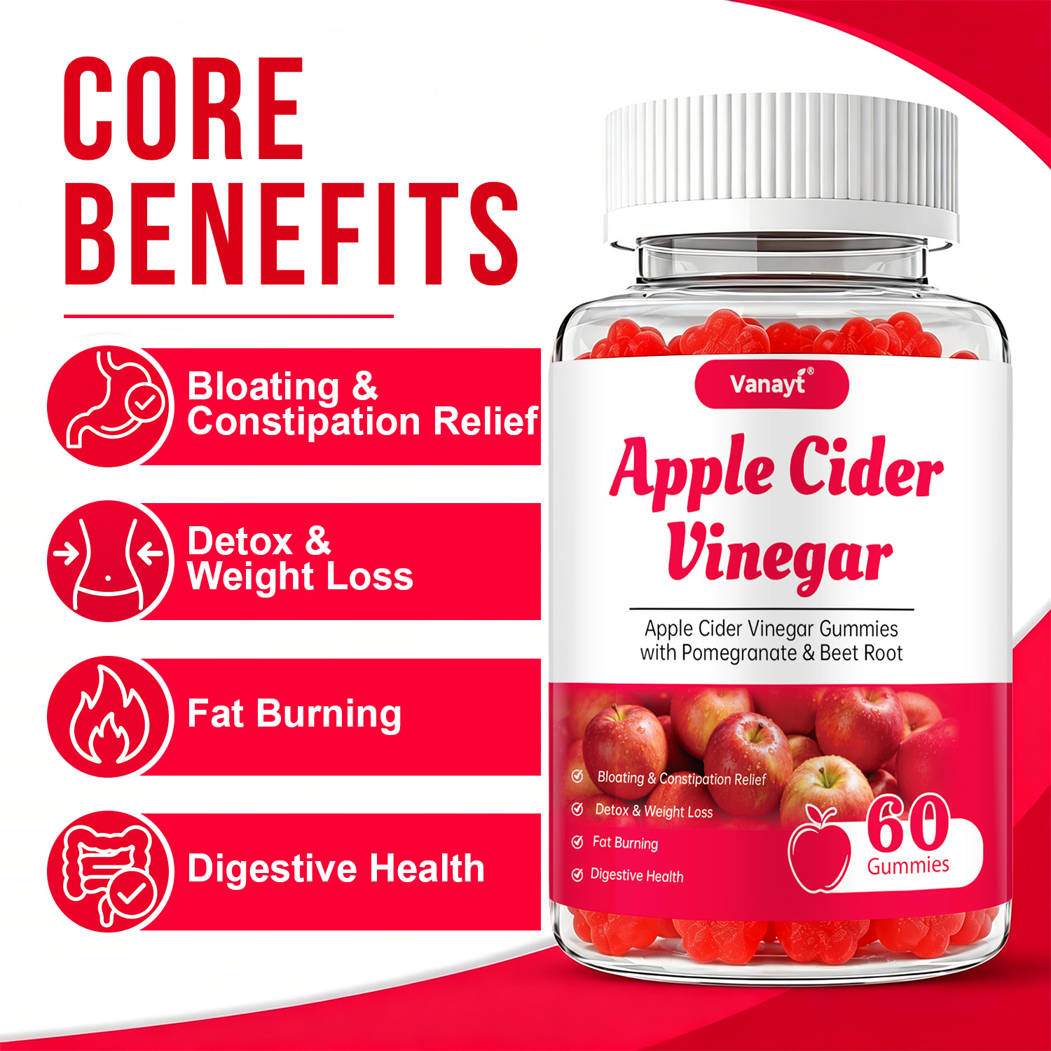 เยลลี่น้ำส้มสายชูหมักแอปเปิ้ลผ - Apple Cider Vinegar Pill บทวิจารณ์และราคา