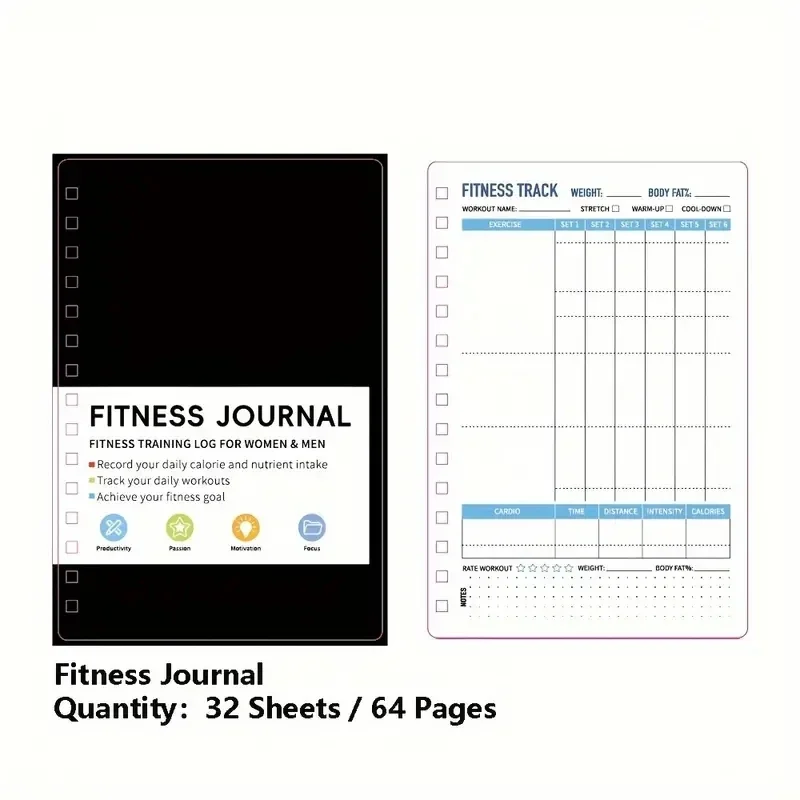 สมุดโน้ตแบบสันเกลียวสำหรับวางแ - Nutrition Fitness Plan บทวิจารณ์และราคา